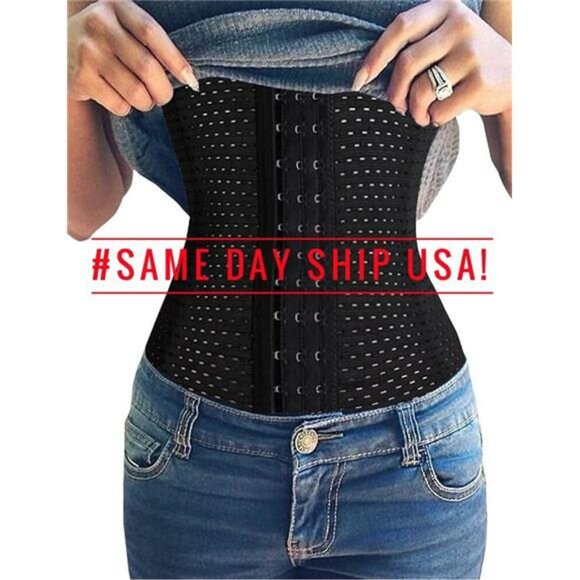Corset Waist Trainer Training Shaper Body Shapewear Underbust Cincher Tummy Belt - Picture 4 of 4